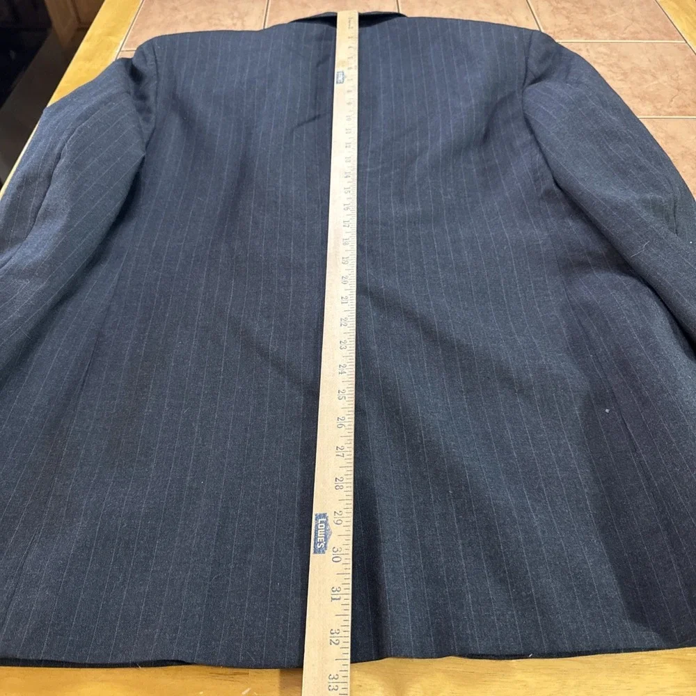 Hardwick Clothes‎ 2 Piece Suit Mens 44L 36 x 31 Dark Gray Pin Stripe Vintage USA